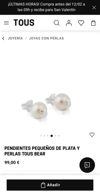 Pendientes Tous plata y perlas