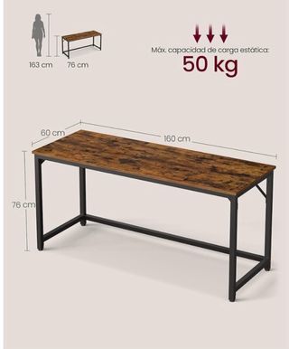 Escritorio Vintage 63” Metal y Madera