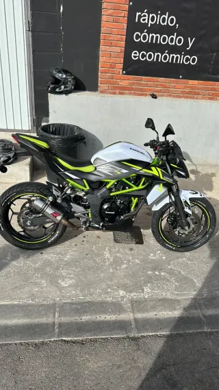 Kawasaki Z125 Naked Blanca y Verde