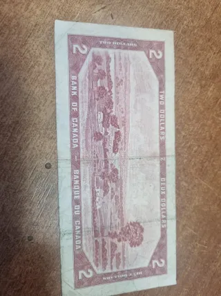 Banknota da 2 dollari canadesi del 1954 con Regina Elisabetta II