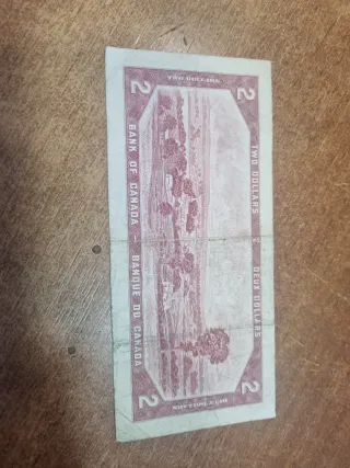 Banknota da 2 dollari canadesi del 1954 con Regina Elisabetta II