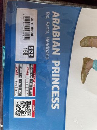 Disfraz Princesa Árabe Talla 158