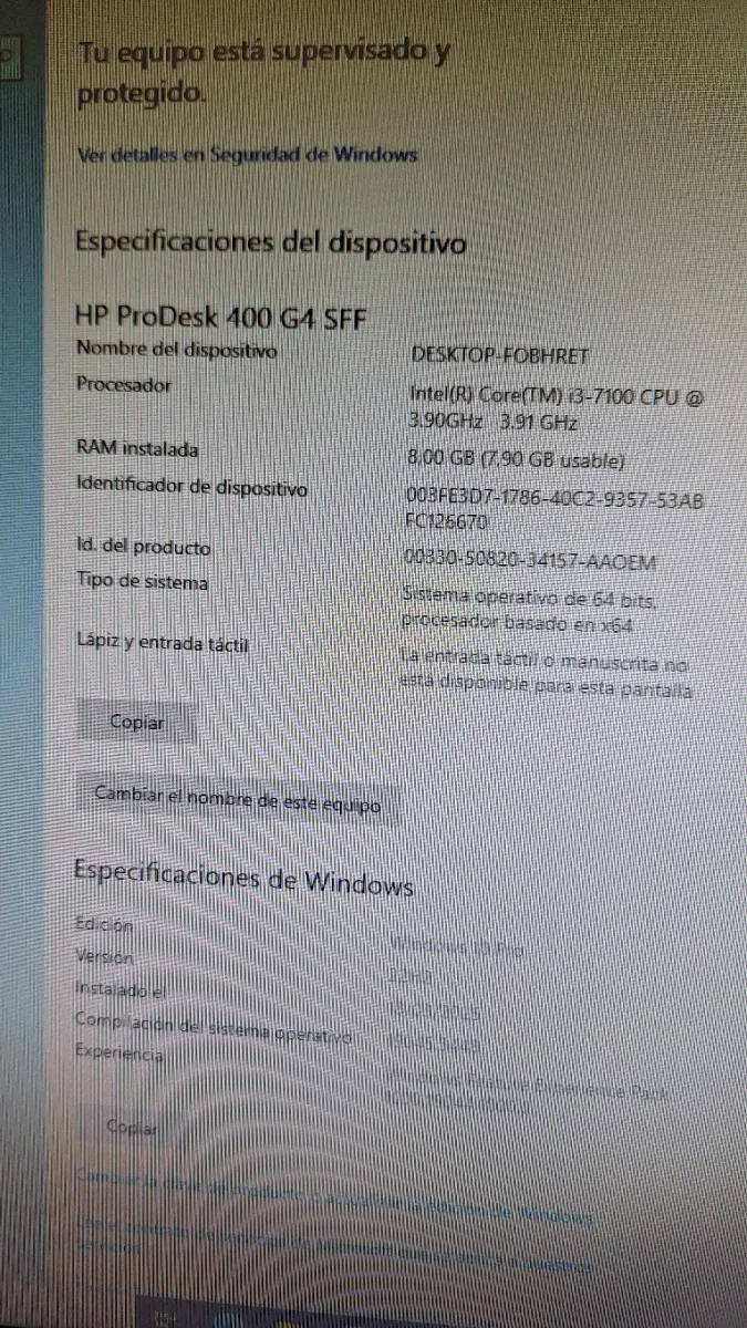 HP ProDesk i3/8Gb/500Gb SSD afbeelding 7