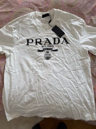 Camiseta Prada Talla L Blanca Etiquetas Originales