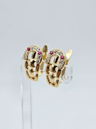 Pendientes de Oro 18K Cierre Catalán 2,94gr, 1,8cm