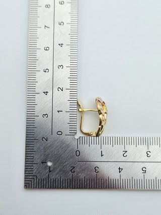 Pendientes de Oro 18K Cierre Catalán 2,94gr, 1,8cm