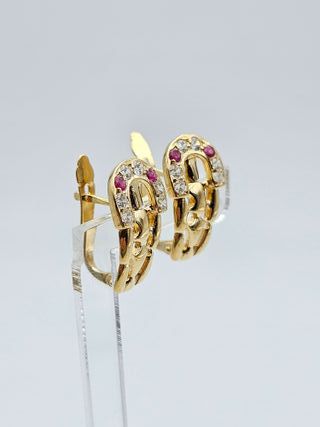 Pendientes de Oro 18K Cierre Catalán 2,94gr, 1,8cm