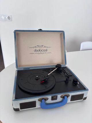 Tocadiscos Portátil dodocool Azul y Negro