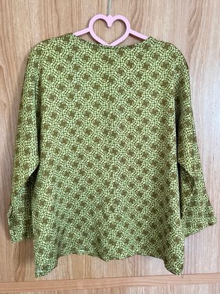 Blusa Renatta&Go Viscosa Estampada Verde Talla M