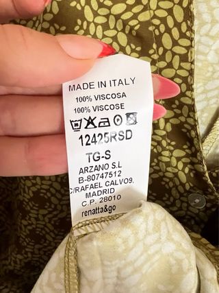 Blusa Renatta&Go Viscosa Estampada Verde Talla M