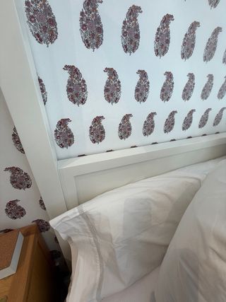 Cama dosel madera cruda de 135x190