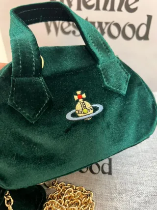 Bolso Vivienne Westwood Verde Terciopelo
