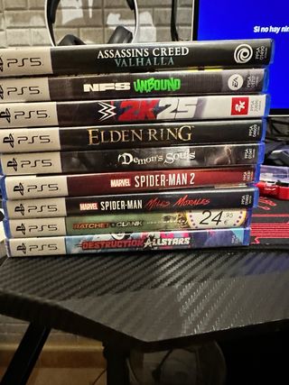 Lote 8 Juegos PS5: Assasin's Creed, Elden Ring, Sp