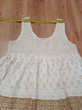 Vestido René Derhy Beige/Rosa Talla L
