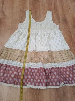 Vestido René Derhy Beige/Rosa Talla L