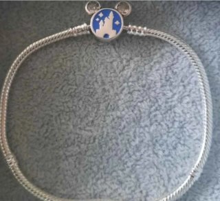 Preciosas Pulsera  de Plata  Circonitas y Disney