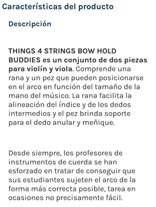 Accesorio arco violín/viola Bow Hold Buddies