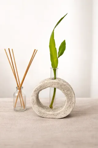 Vaso in cemento artigianale design idroponico