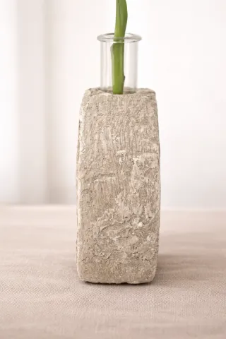 Vaso in cemento artigianale design idroponico