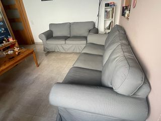 2 Sofás Ikea Gris (3 plazas + 2 plazas)