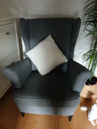 Sillón de tela gris Ikea