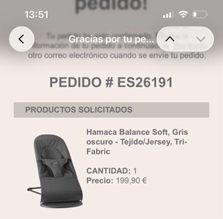 Hamaca BabyBjörn como nueva