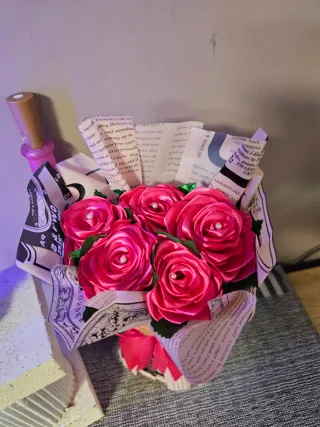 Ramos de flores de tela hechos a mano