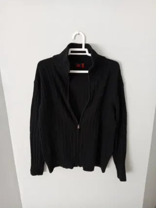 Jersey Kappa cremallera hombre negro