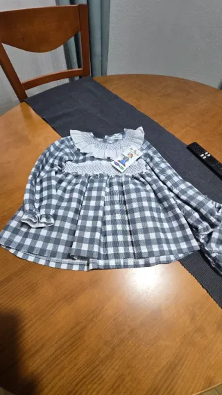 Vestido niña Moda Sanz cuadros