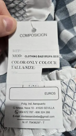 Vestido niña Moda Sanz cuadros