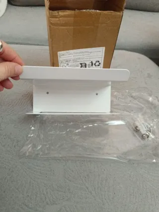 Soporte Papel Higiénico con Estante Blanco