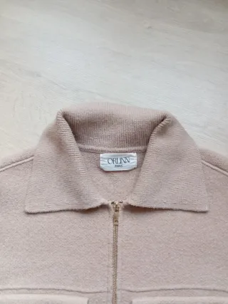 Chaqueta Orlann Beige con Estampado Animal