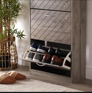 Zapatero 3 cajones madera