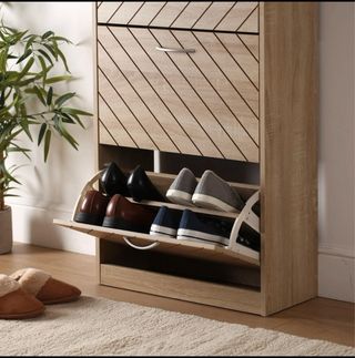 Zapatero 3 cajones madera