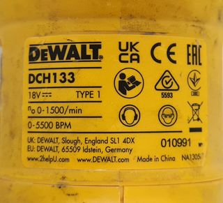 DEWALT Martillo Perforador DCH133 Batería 18V 5.0A