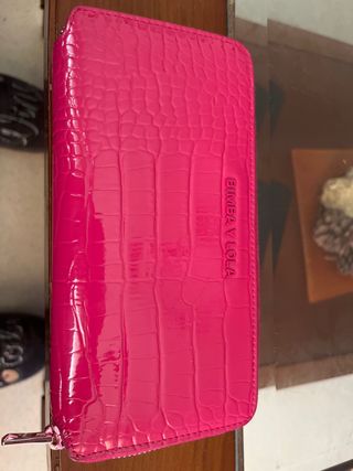 Bimba y Lola Cartera Rosa Cocodrilo (Verdadera)