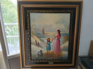 Cuadro decorativo mujer y niña