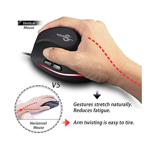 Ratón Mouse Vertical Ergonómico + Luces decolores