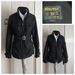 Giacca Woolrich donna impermeabile nera taglia L