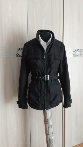 Giacca Woolrich donna impermeabile nera taglia L