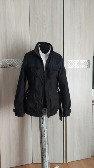 Giacca Woolrich donna impermeabile nera taglia L