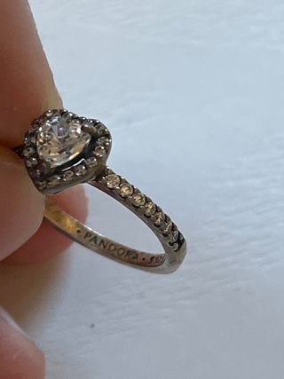 Anillo Pandora Corazón Plata Circonitas