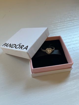 Anillo Pandora Corazón Plata Circonitas