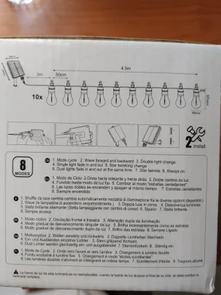 Luces Solares LED Extrastar 7.5m