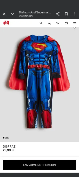 Disfraz Superman Talla 2-4 Años
