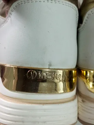 Scarpe donna bianche e oro