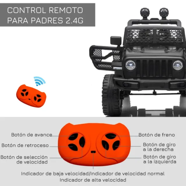 Auto elettrica per bambini 4x4 nera