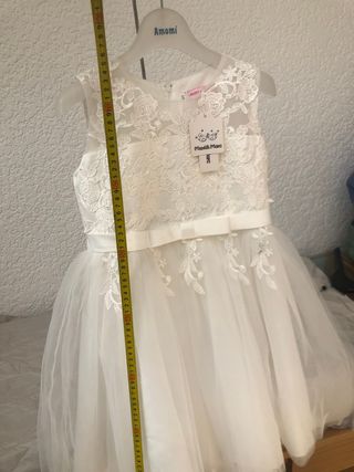 Vestido Princesa Blanco Talla 8-10 Años