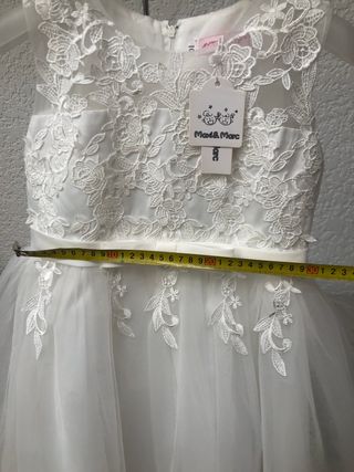 Vestido Princesa Blanco Talla 8-10 Años