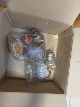 Aplique lámpara metal y madera